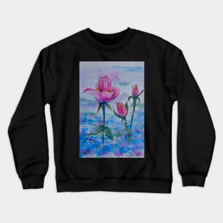 Pink Roses Crewneck Sweatshirt